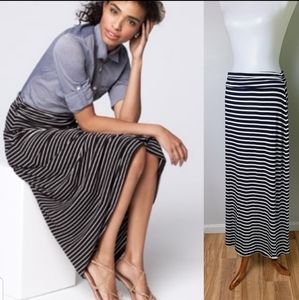J.Crew black and white maxi skirt